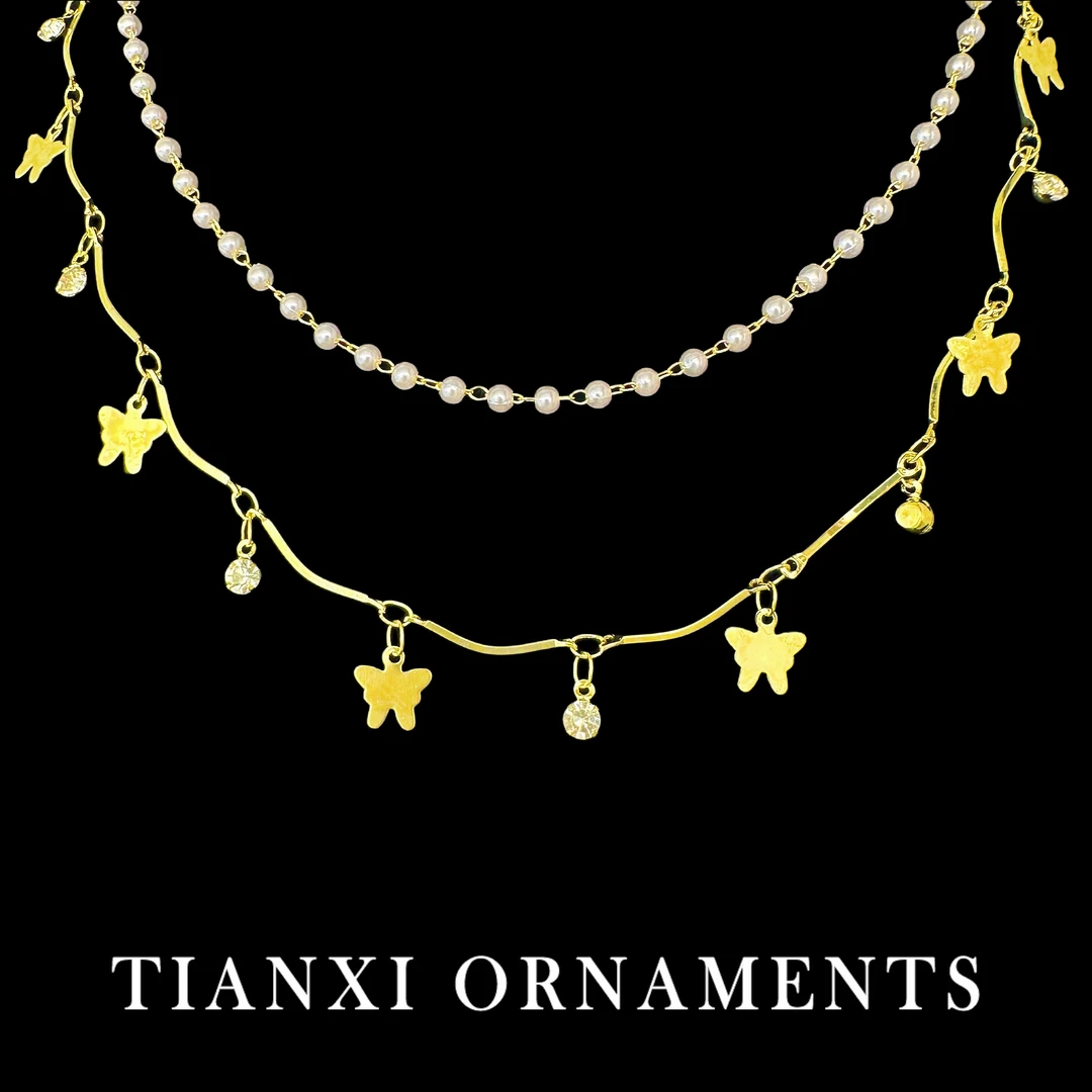 铜合金项链 ——甜兮   B353   金色时尚百搭项链