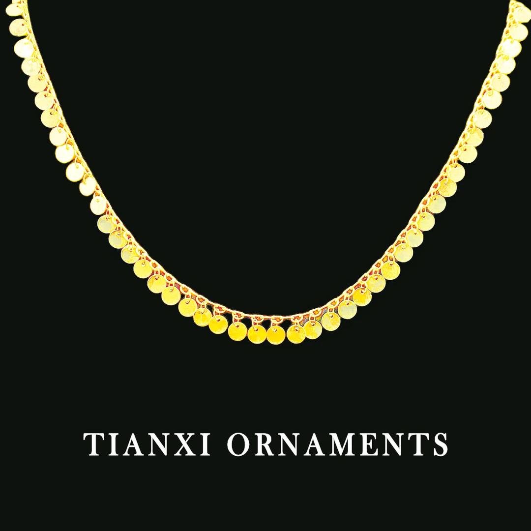 铜合金项链 ——甜兮   A4    金色简约时尚气质项链