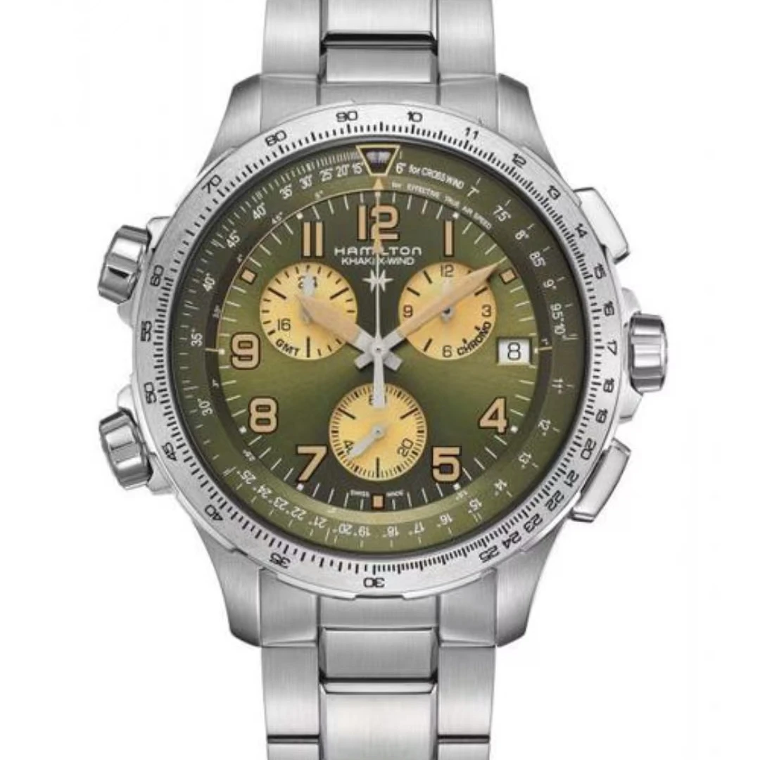 全新未使用  开心哥/汉米尔顿/卡其航空系列/公价8325/全套/46mm