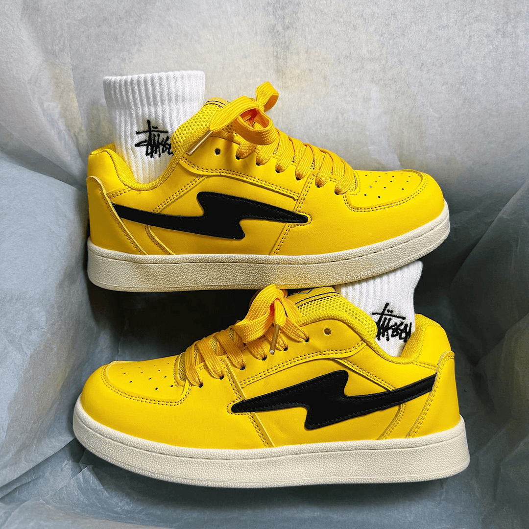 1961胖胖闪电休闲百搭小板鞋潮流潮鞋学生皮卡丘黄色低帮橙色夜光