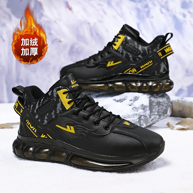 回力男鞋2025冬季加绒运动鞋男款加厚东北户外保暖棉鞋休闲跑步鞋