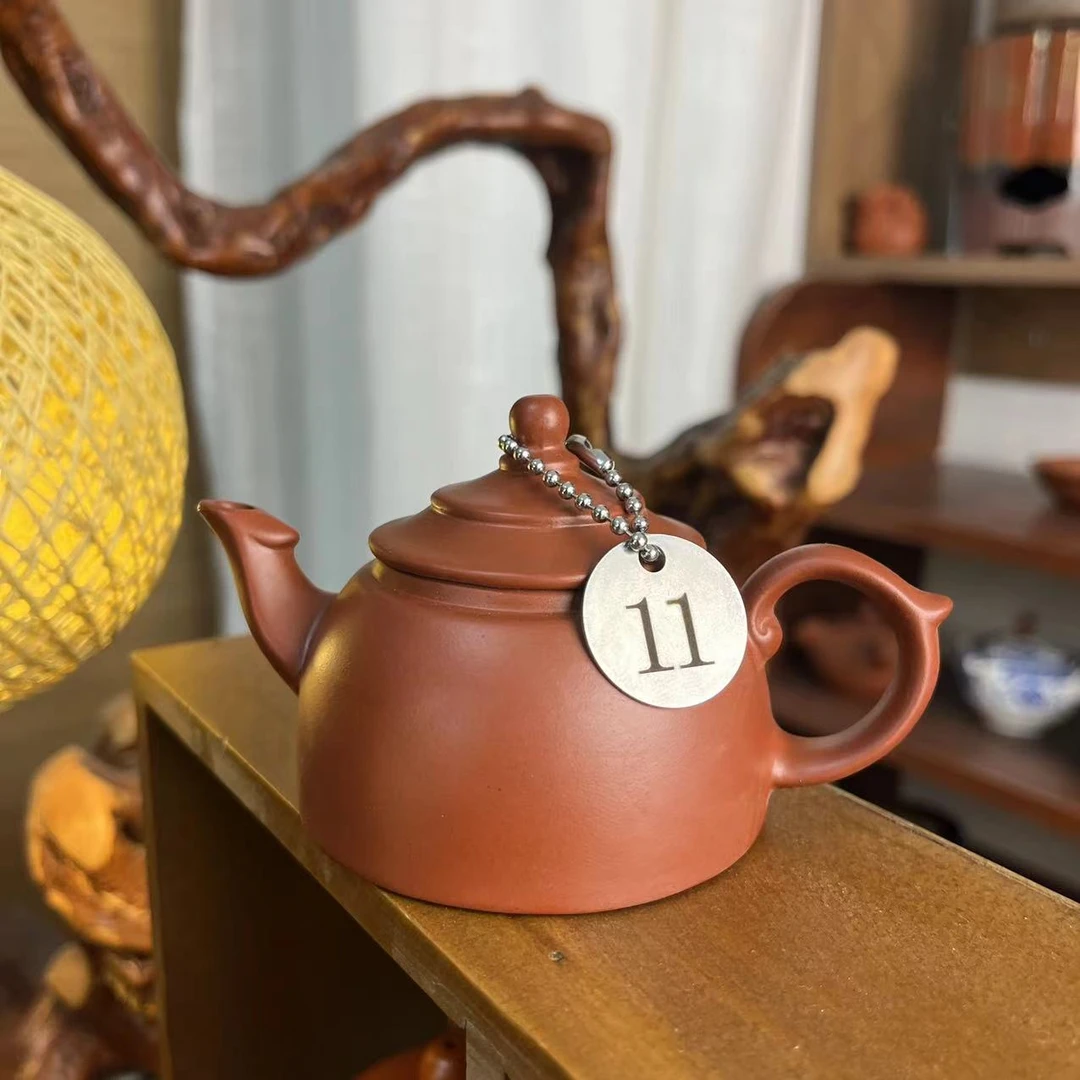 11号凤凰台 90cc潮州朱泥材质可养可包浆半手茶壶