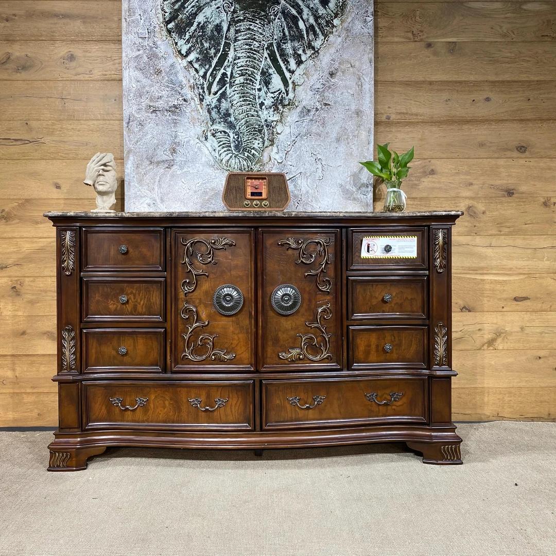 B9000-D妆台1670*490*1020美式复古妆台化妆桌大容量储物设计