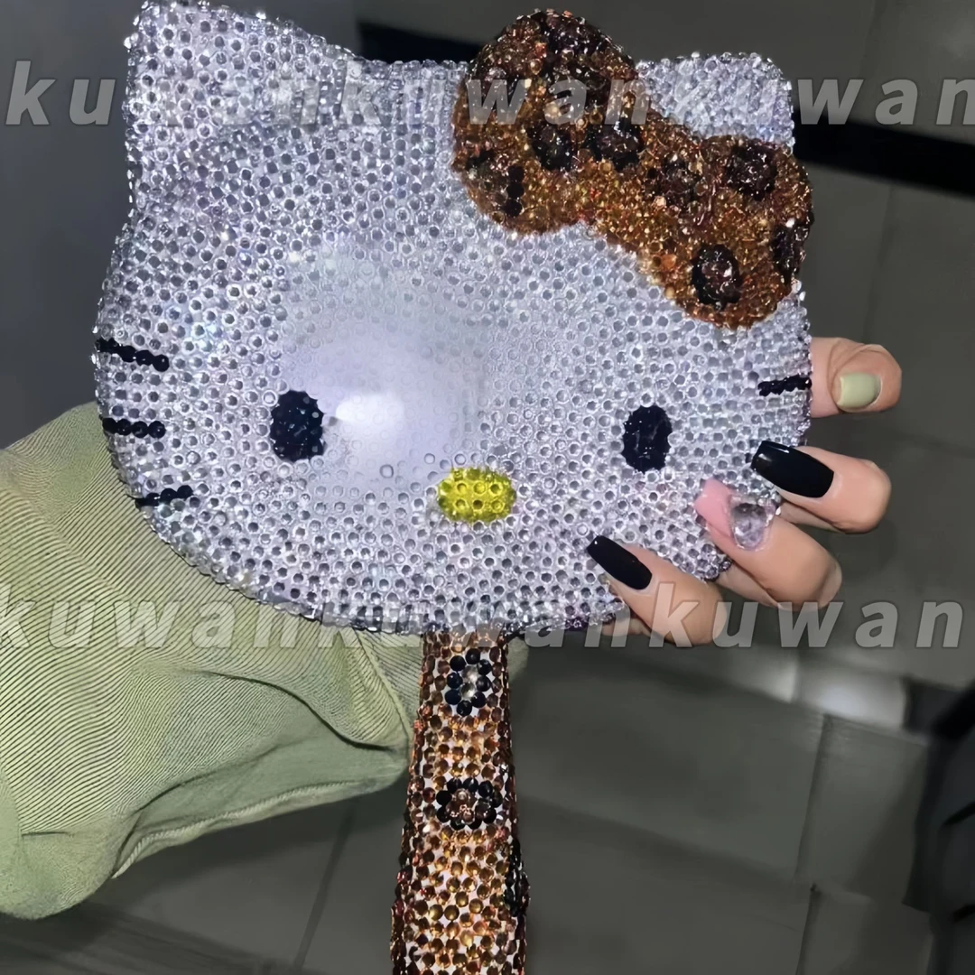 凯蒂贴钻手持镜新款高颜值可定制送女朋友送闺蜜的礼物可随心diy