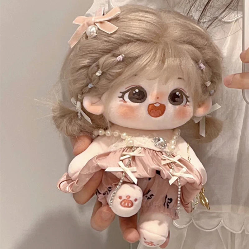 现货毛绒棉花娃娃20cm公仔裸娃送骨架可爱填充款式手工小店展示