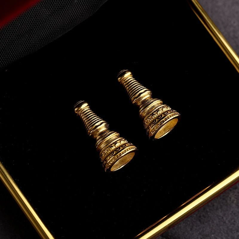 复古银饰电镀古法金手工佛塔通藏式diy文玩配饰配件【多样性发货】