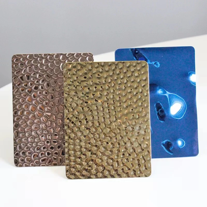 不锈钢蜂窝板 手锤纹板 304压花不锈钢冲压板支持定制不锈钢板