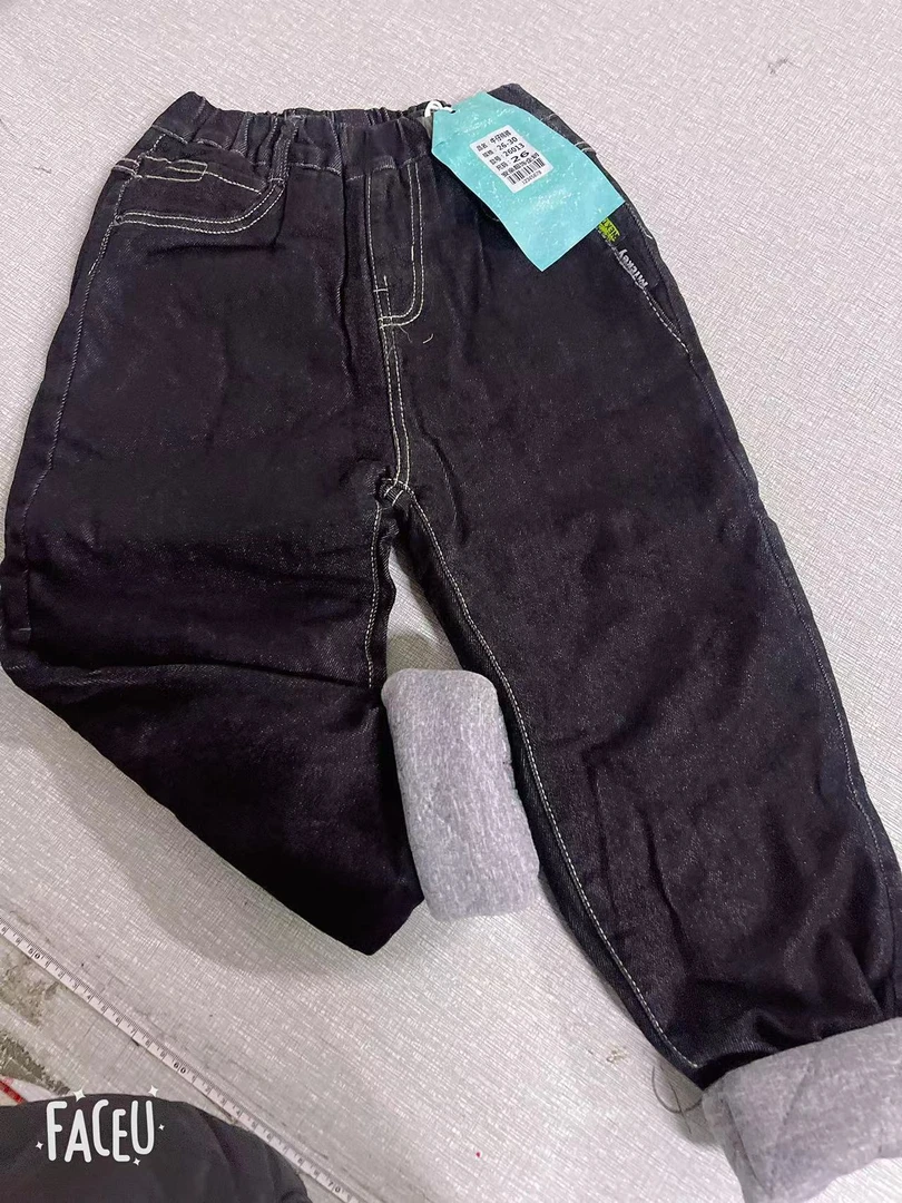 26013-潮童加厚牛仔棉裤