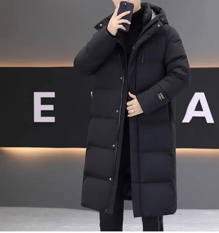 G666-时尚黑钻长款羽绒服