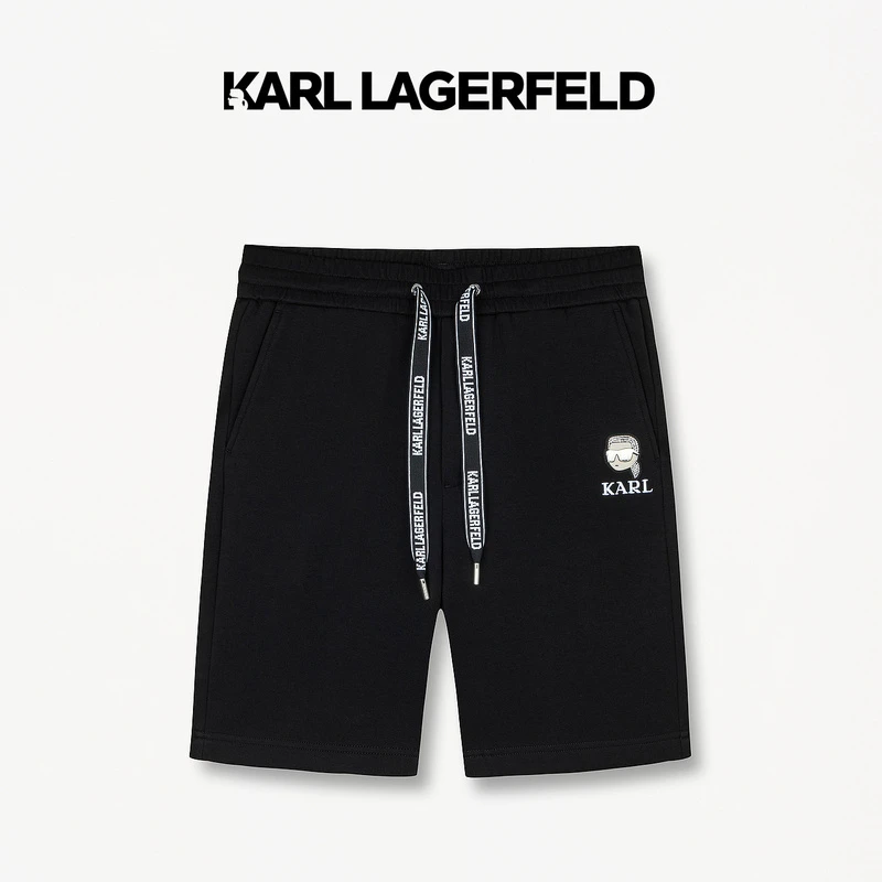 【官方男装】KARL LAGERFELD卡尔拉格斐24夏抽绳短裤老佛爷241N1028