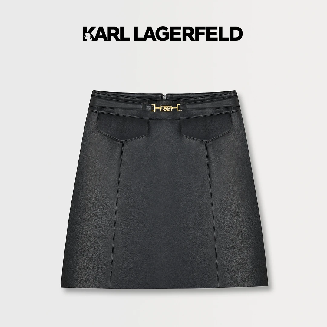 【丽公主专享】KARL LAGERFELD秋KLlogo金属链半裙M26E1201