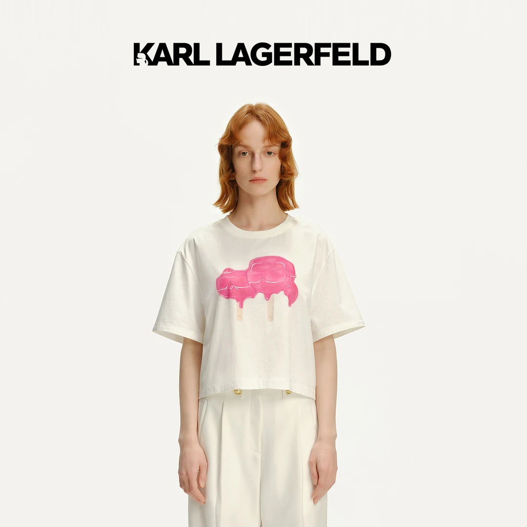 【南南专属】KARL LAGERFELDikonic印花T恤老佛爷241L1733
