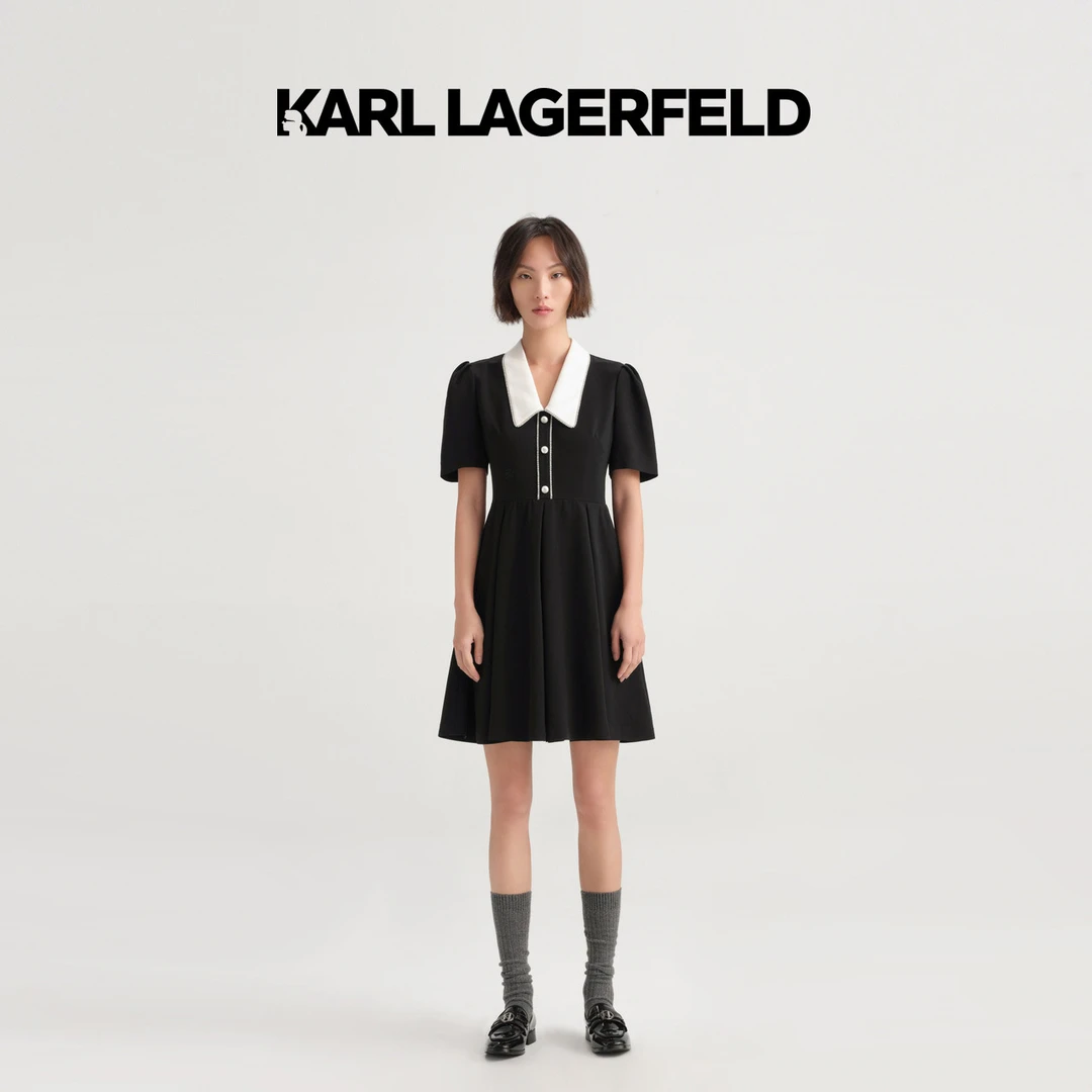 【大可专属】KARLLAGERFELD春夏短袖新款连衣裙E33L1317