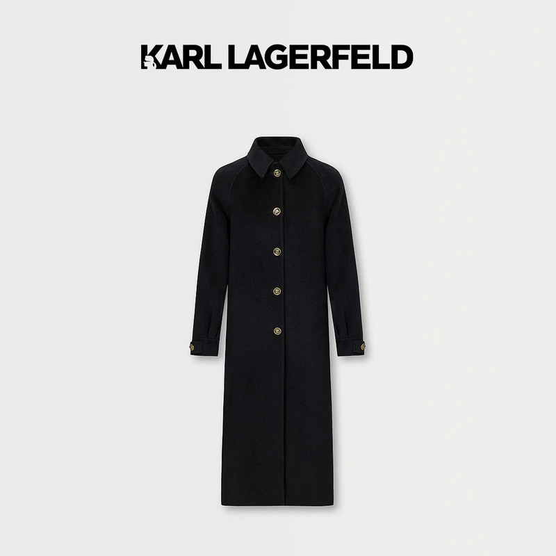 【官方】KARL LAGERFELD卡尔拉格斐秋冬新款长款大衣老佛爷237W1563