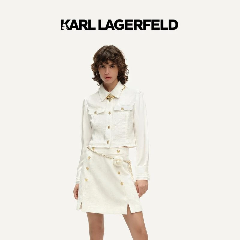 【banjour专属】KARL LAGERFELD 2024早春箱型小香风衬衫241E1601