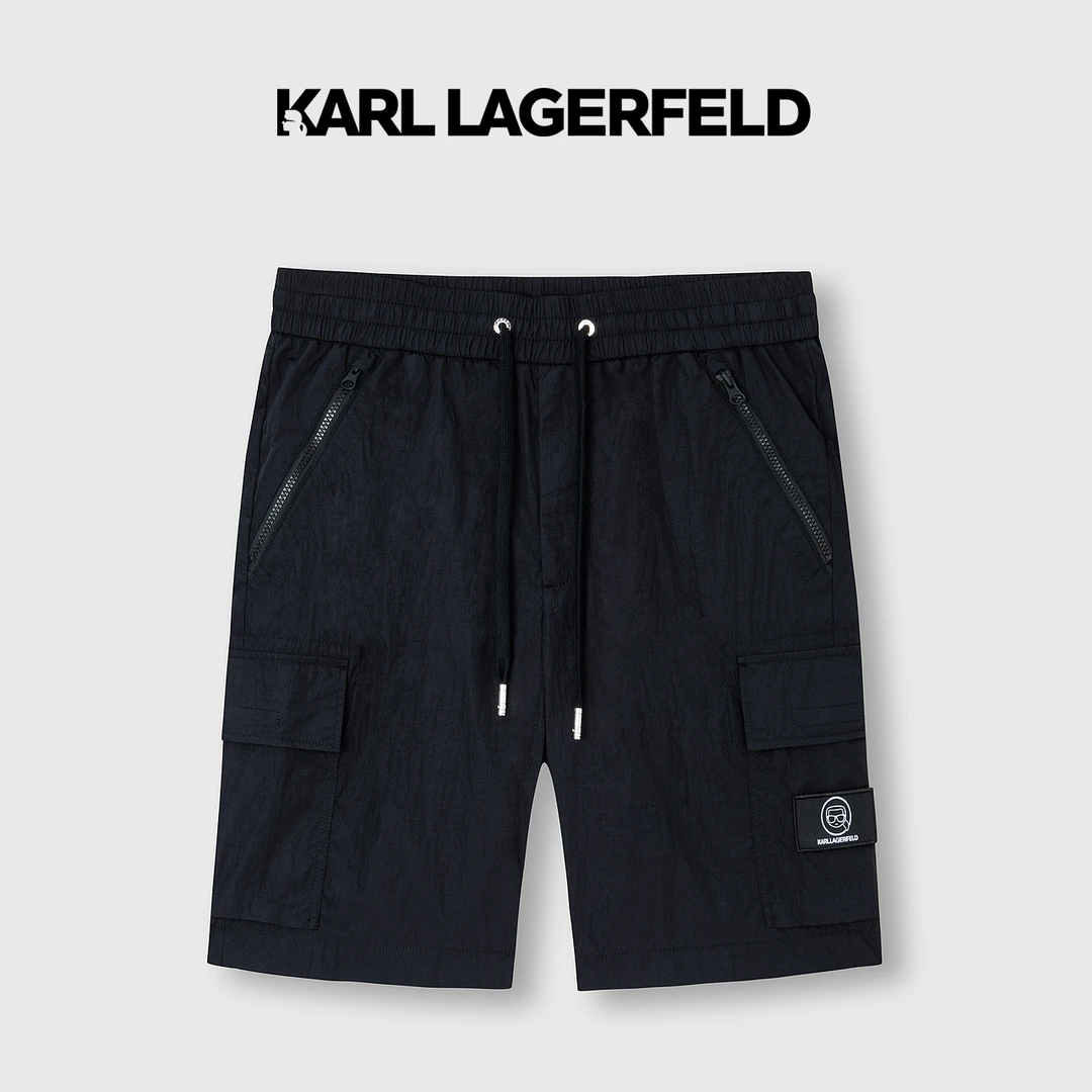 【臻享男装】KARL LAGERFELD卡尔拉格斐黑男士休闲短裤1K1C304042