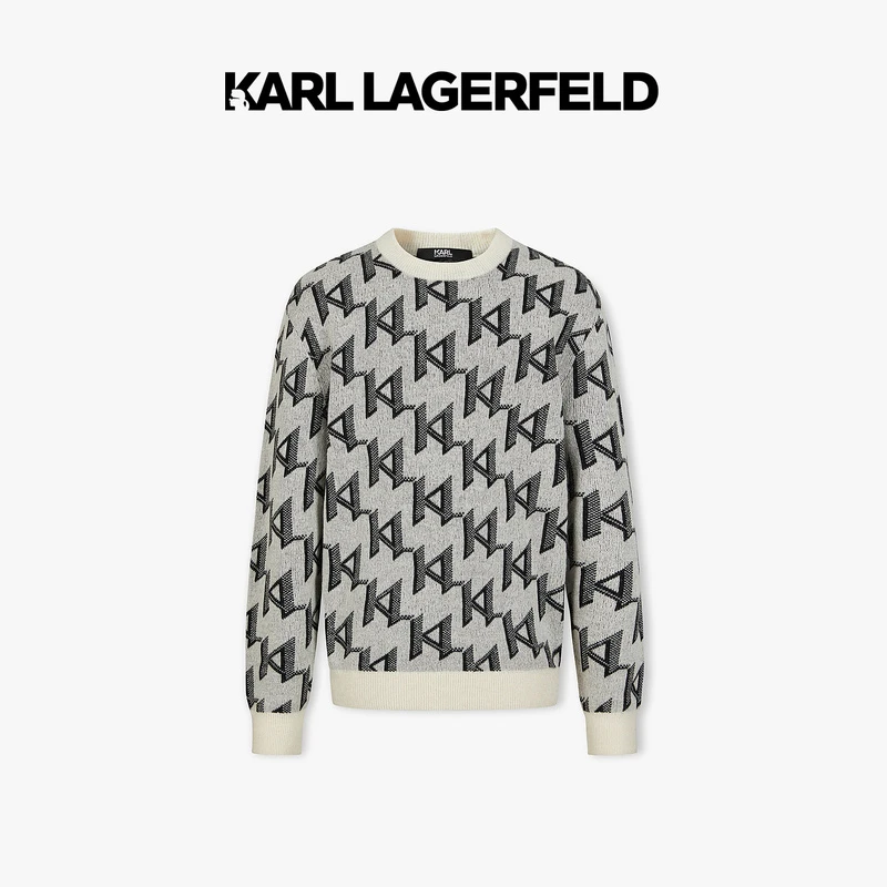 【官方男装】KARL LAGERFELD卡尔拉格斐2024秋季马海毛毛衫236M2055