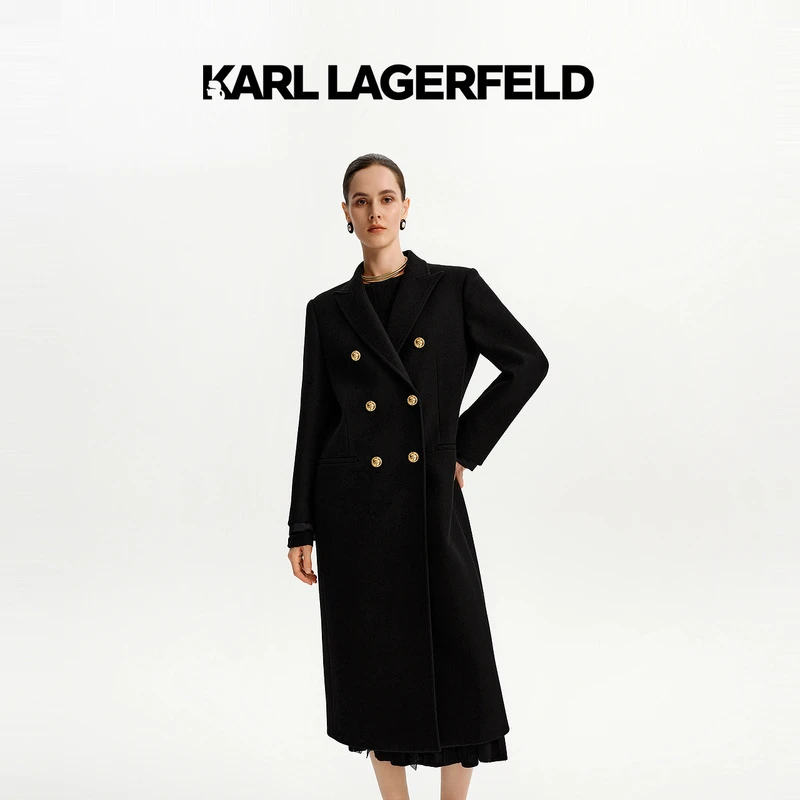 【官方】KARL LAGERFELD卡尔拉格斐24冬新款羊毛大衣老佛爷K27E2922