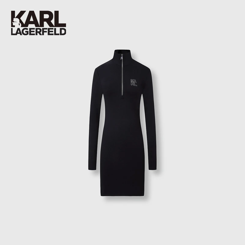 【搭搭专属去】KARL LAGERFELD春季新款法式连衣裙老佛爷22UW1354