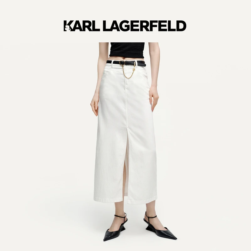 【8秒专属】KARLLAGERFELD秋牛仔长裙老佛爷K26L1253