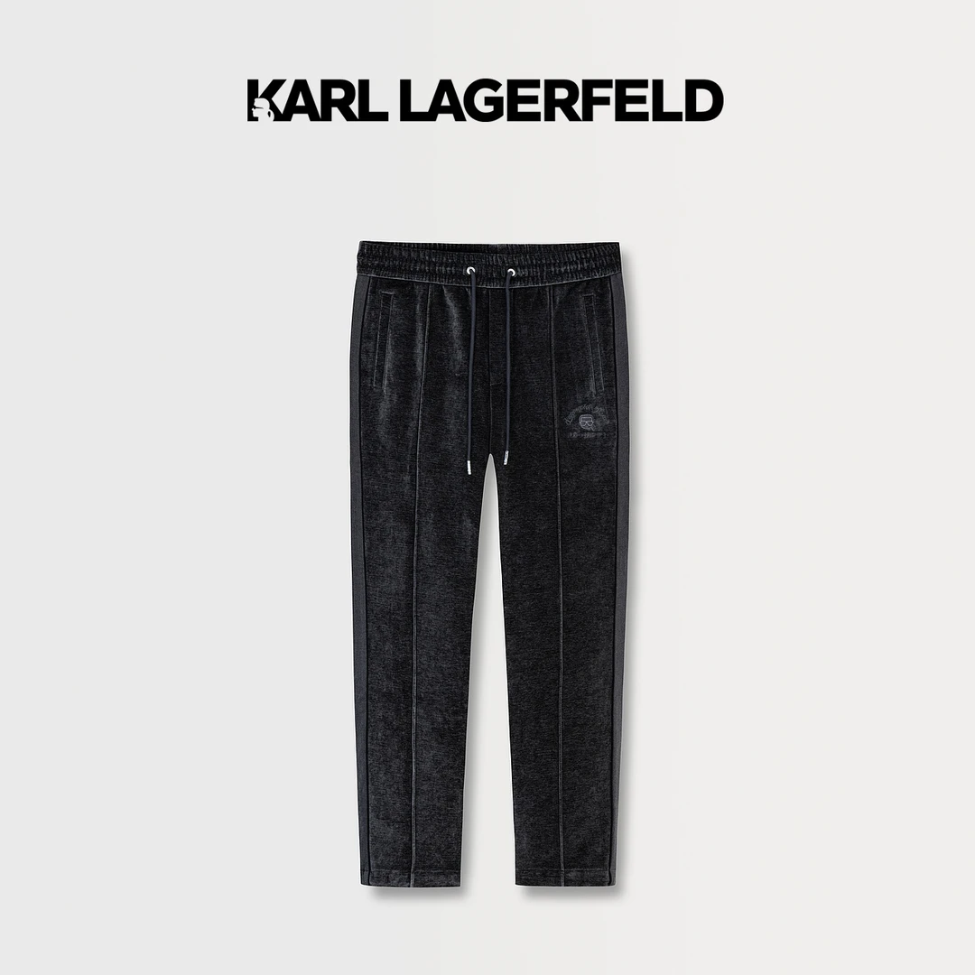 【官方男装】KARL LAGERFELD卡尔拉格斐秋刺绣休闲裤1K1C70402141