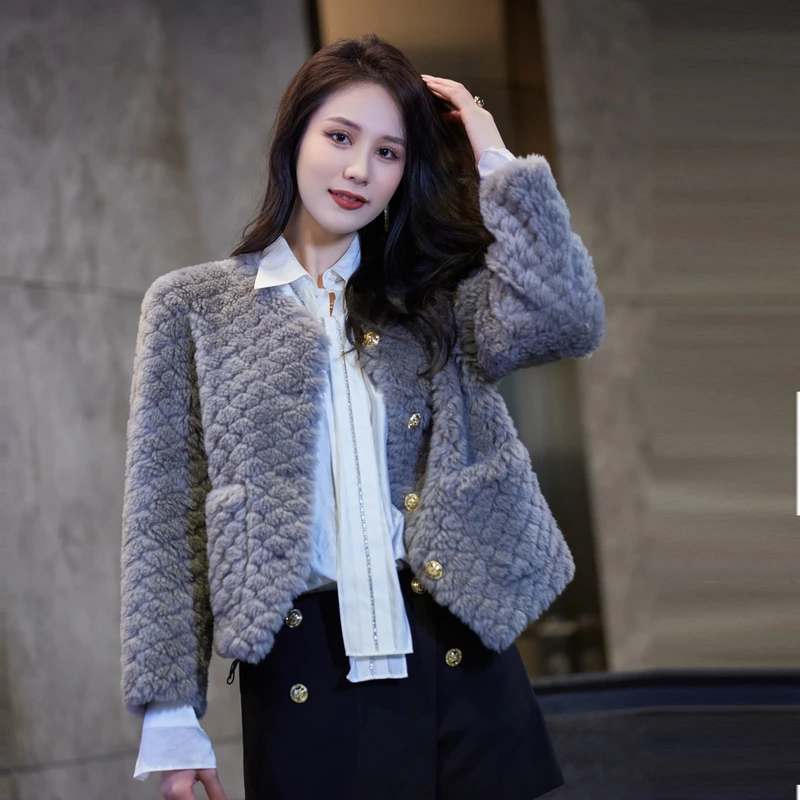 KARL LAGERFELD/卡尔拉格斐【星线好物】圆领羊毛外套E37W1583