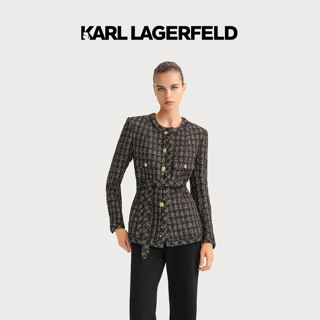 【官方】KARL LAGERFELD卡尔拉格斐2023秋季新款呢外套E37W1584
