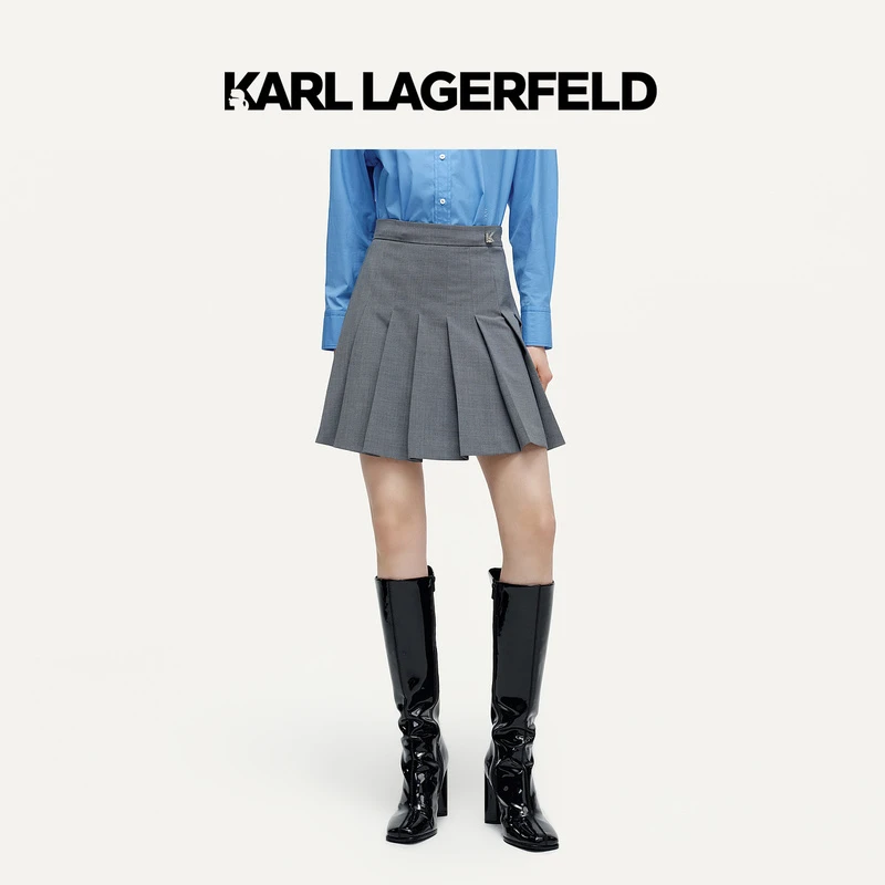 【官方】KARL LAGERFELD卡尔拉格斐24秋季新款百褶裙老佛爷246L1217