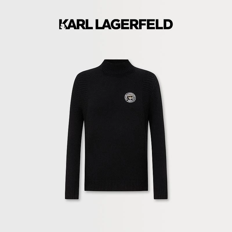 【官方男装】KARL LAGERFELD卡尔拉格斐卡通头像LOGO套头衫E37M2008