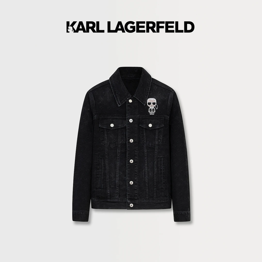 【官方男装】KARL LAGERFELD卡尔拉格斐牛仔外套老佛爷1K1A50101501