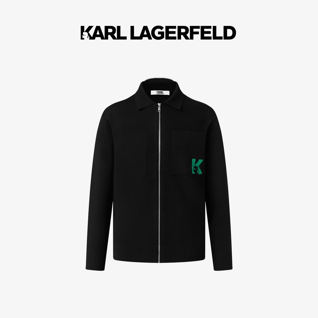 【臻享男装】KARL LAGERFELD经典拉链毛衣开衫老佛爷E41M2002