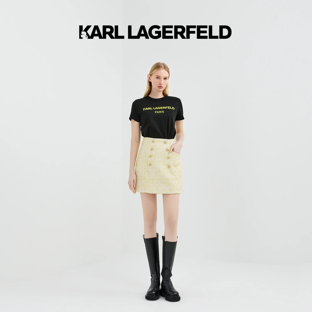 【官方】KARL LAGERFELD卡尔拉格斐小香风半身裙老佛爷221L1202