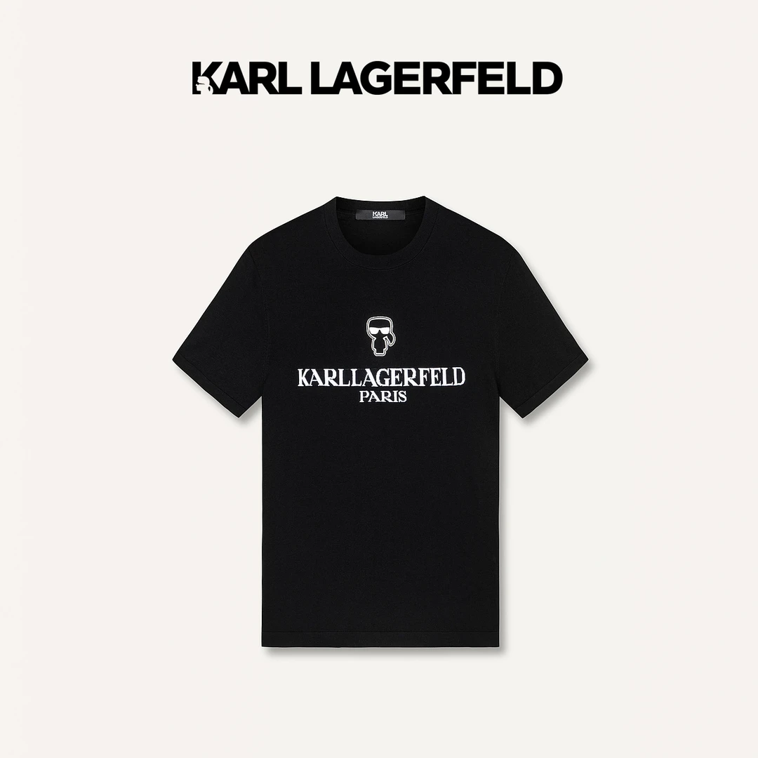 【臻享男装】KARL LAGERFELD卡尔拉格斐24新春夏款刺绣T恤241N2011