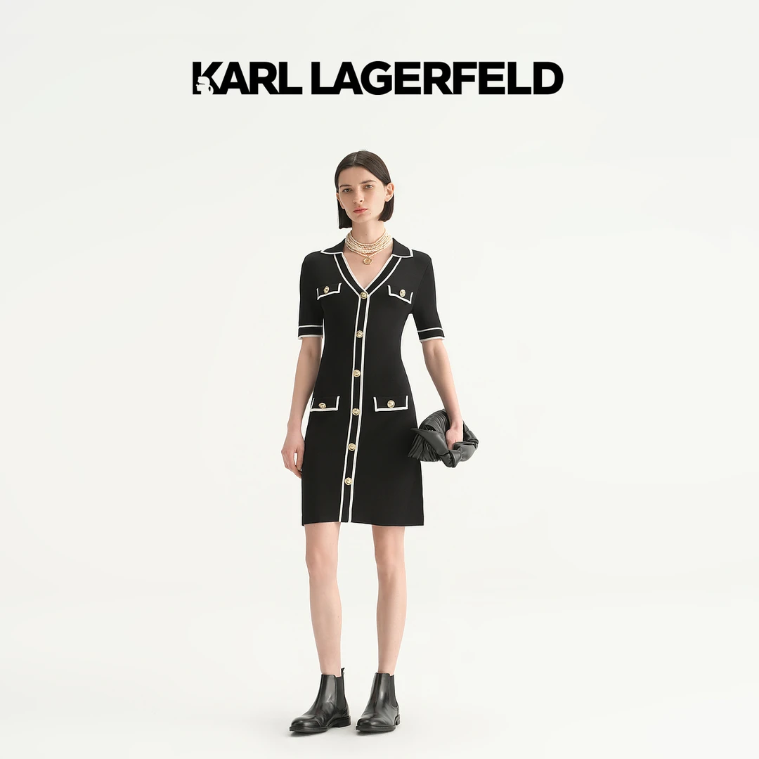 【娜娜专属】KARL LAGERFELD卡尔拉格斐夏季新款连衣裙E33L1363