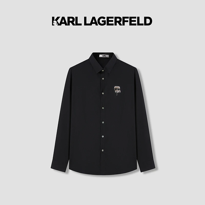 KARL LAGERFELD卡尔拉格斐刺绣长袖衬衫M23X1600