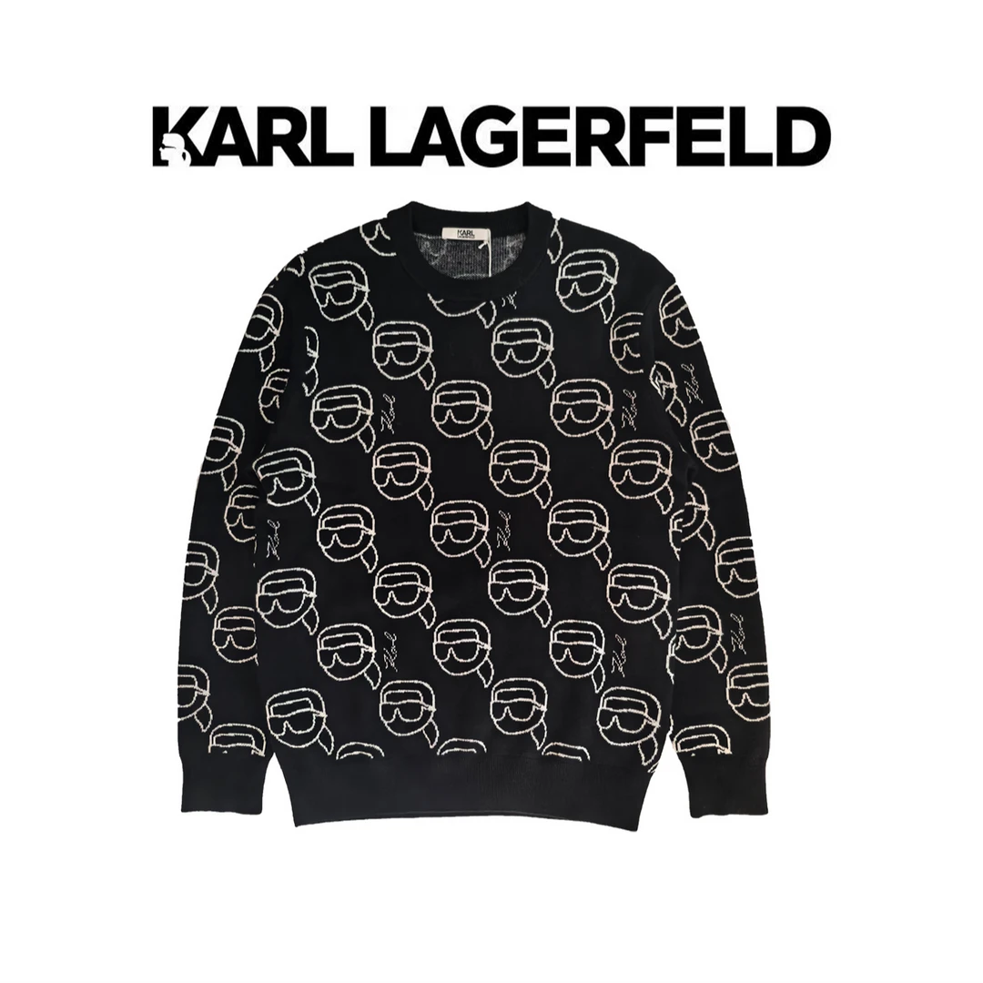 【官方男装】KARL LAGERFELD卡尔拉格斐秋新羊毛毛衫1K1D70202258