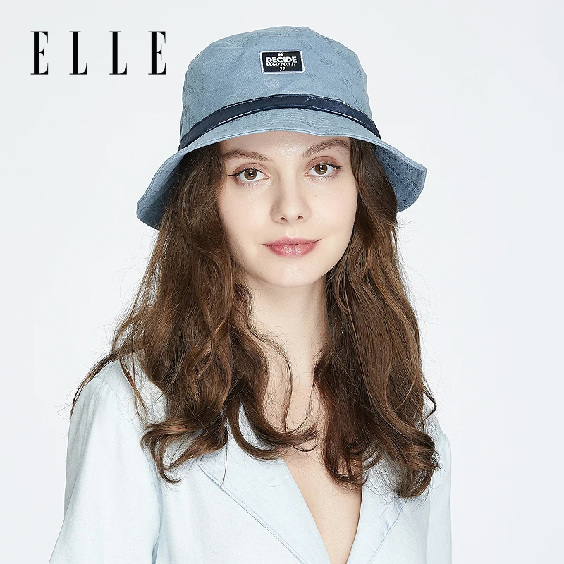 ELLE法式时尚渔夫帽女百搭太阳帽子遮脸遮阳盆帽20WE13008