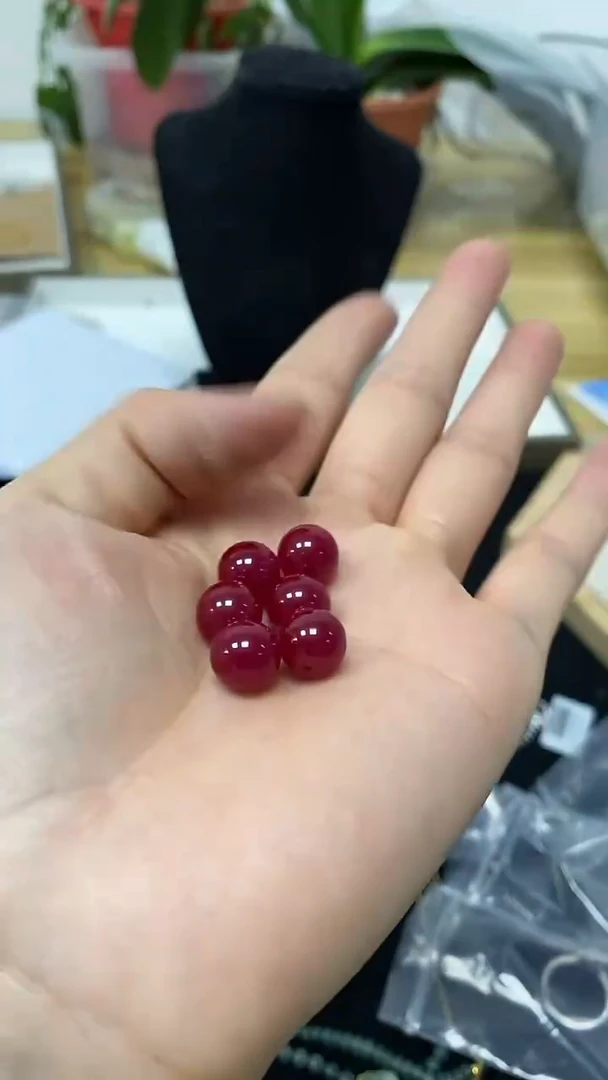 【闪购商品】红宝石颈饰未镶嵌FG4624-红宝石10+通孔单珠