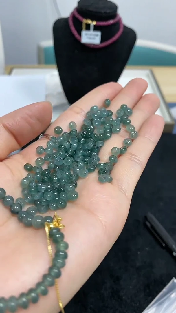 【闪购商品】翡翠颈饰未镶嵌FG5299-4粒翡翠4m+左右单珠