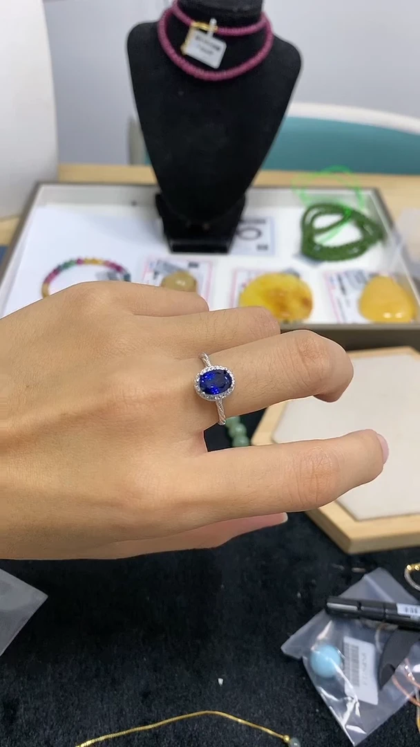 【闪购商品】蓝宝石颈饰未镶嵌FG5554-蓝宝石银镶戒指
