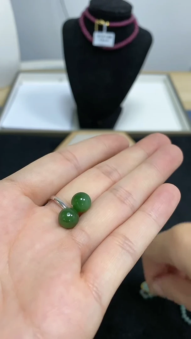 【闪购商品】和田玉颈饰未镶嵌FG5436-和田碧玉7mm左右单珠配饰