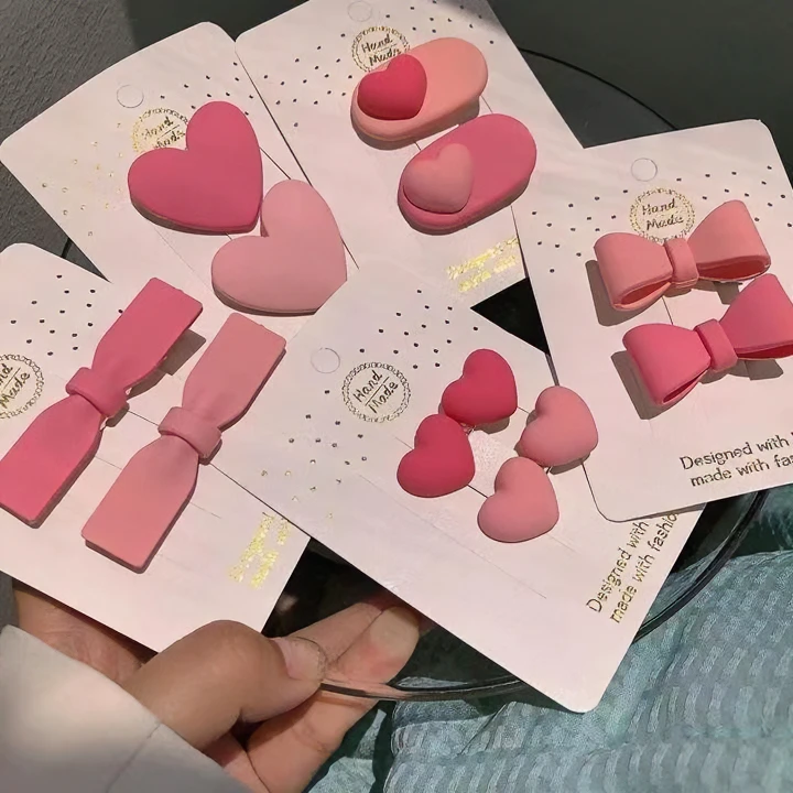 粉色可爱发夹套装10个装儿童公主甜美发卡头饰少女心新娘发饰