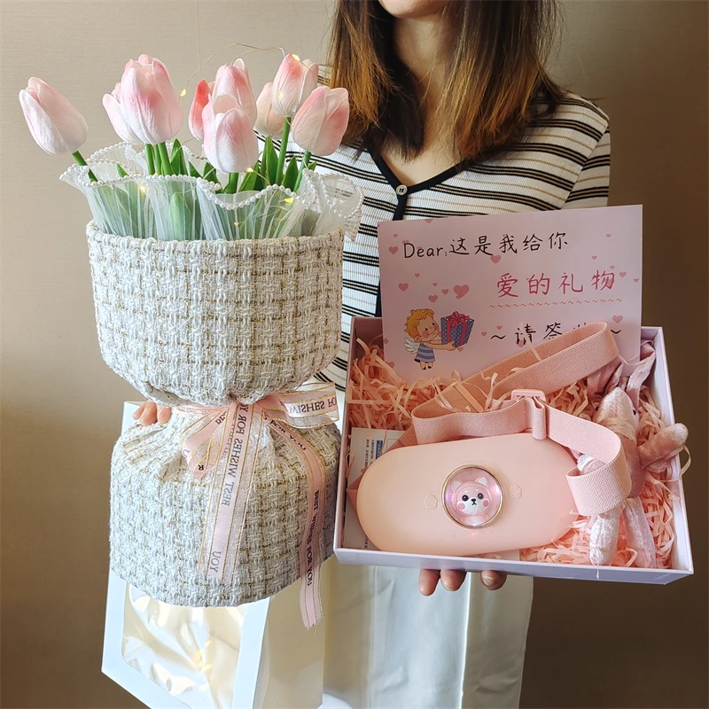 生日礼物送女友郁金香仿真花花束成品送妈妈送女朋友真心实意礼物
