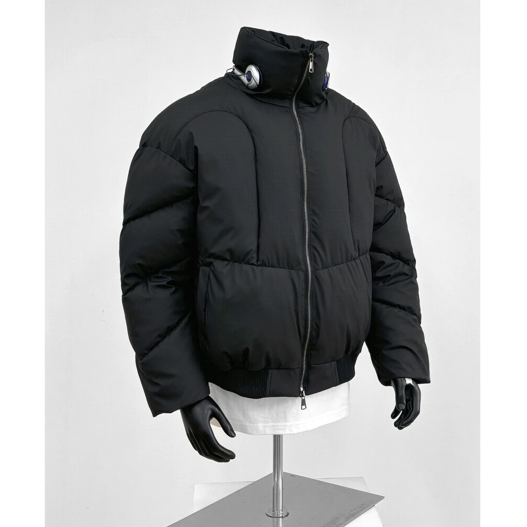 冬季新品百搭解构棉衣外套加厚保暖短款情侣宽松立领棉服潮流男