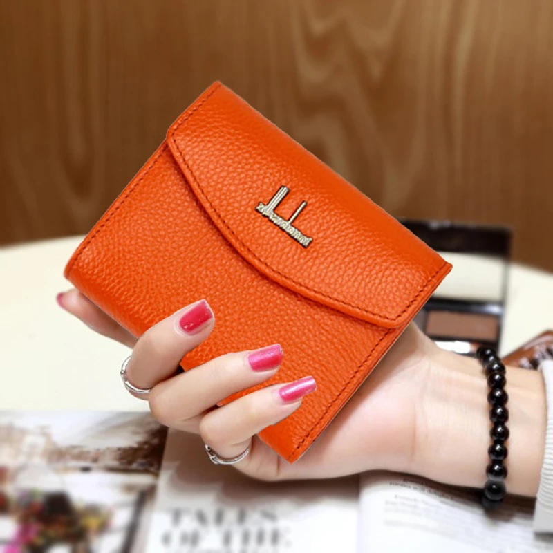 女式折叠小钱包短款多卡位白领牛皮夹子钱夹韩版正品零钱包卡包