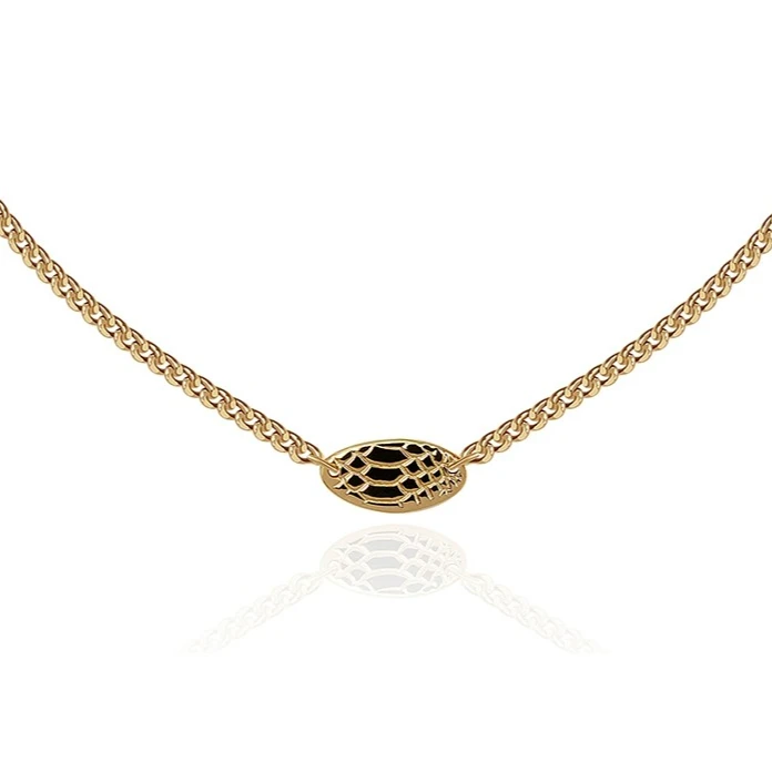 KVK 铜合金项链 KVK TOUCH触系列蟒蛇纹项链-金色S时