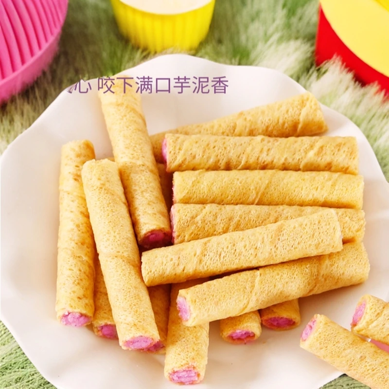 【买一箱送一箱】香芋牛奶酥心卷鸡蛋卷休闲蛋卷饼干酥脆营养香脆