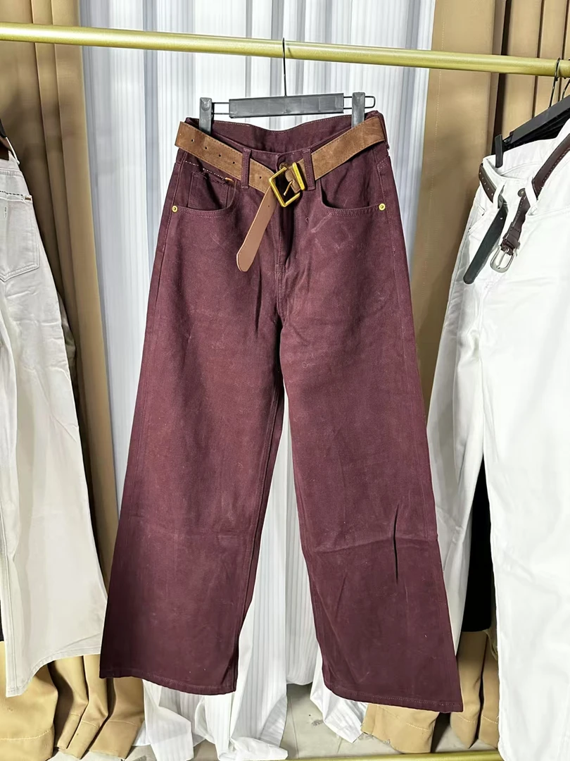 2024冬季阔腿牛仔裤