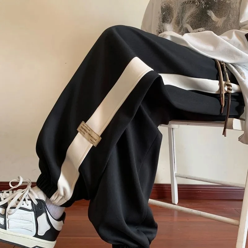 特大码2-300斤胖mm加绒大码宽松显瘦哈伦裤男女休闲遮肉束脚卫裤