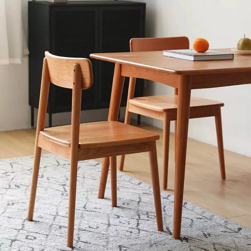 全实木餐椅现代简约樱桃木白蜡木书桌椅日式北欧家用餐厅格林椅